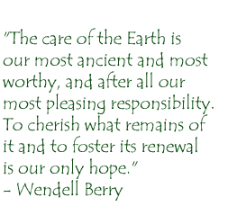 the care of the earth is our most ancient and most worthy, and after all our most pleasing responsibility
